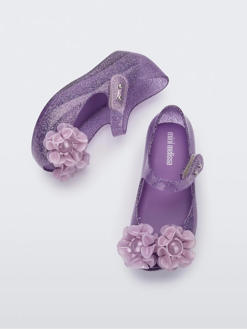 mini melissa UltraGirl Springtime flat in Lilac - Size 9